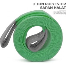 Maysafe Polyester Sapan Halat 2 Ton - 2 Metre // 6:1 Kalite Ce Belgeli / Gözlü Yük Taşıma Halatı