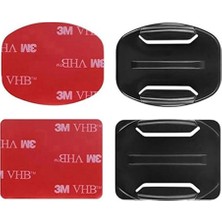 Gplus BS04KY 4 Parça Oval Eğimli Yüzey ve Flat Düz Zemin Aksiyon Kamera Uyumlu 3m Yapışkan Motor Kask Bağlantı Seti