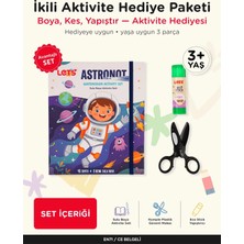 Ikili Aktivite Hediye Seti Çocuk Sanat (Sulu Boya + Makas + Yapıştırıcı)