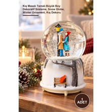 Yenilig 1 Adet Kar Küresi – Kış Masalı Temalı Büyük Boy Dekoratif Süsleme, Snow Globe, Winter Ornament, Kış Dekoru