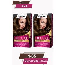 Palette Deluxe 4-65 Büyüleyici Kahve Saç Boyası 2 Adet Amonyaklı Krem Formda Kalıcı Renk
