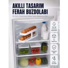 Fta Ticaret Buzdolabı Yumurta Düzenleyici Iki Katlı Kayar Raylı Yumurta Organizeri