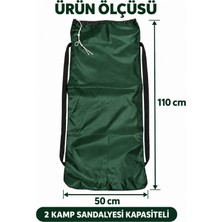 Beylini 2 Sandalye Kapasiteli Lastikli Kamp Sandalyesi Kılıfı Omuz Askılı Piknik Plaj Katlanır Sandalye Taşıma Çantası Paraşüt Kumaş 110 x 50 cm