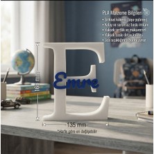 Besso Isme Özel 3D Tasarım Harf ve Isim Masası Dekoru, Çocuk ve Bebek Odası Hediyeliği)