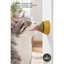 Yenilig 3 Adet Kedi Nanesi Topu – Kendinden Yapışkanlı Kedi Oyuncağı, Catnip Ball, Yapışkanlı Oyun Topu, Kedi Eğlencesi