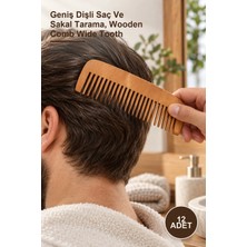 Yenilig 12 Adet Ahşap Tarak – Geniş Dişli Saç ve Sakal Tarama, Wooden Comb Wide Tooth