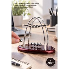 Yenilig 3 Adet Newton Balans Topu – Oval Küçük Boy 5 Stres Topu Içeren Denge Oyuncağı Pil Gerektirmez Balance Ball Newton Cradle