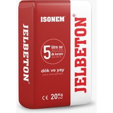 İsonem Isonem Jelbeton Kırmızı 20 kg – Çimento Esaslı Kendiliğinden Yayılan Renkli Zemin Kaplama Harcı