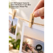 Yenilig 4000 Adet Ahşap Mandal – 2,5 cm Fotoğraf Asma ve Dekoratif Kullanım Için Mini Clothespin, Ahşap Peg