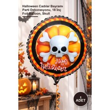 Yenilig 1 Adet Iskelet Kuru Kafa Folyo Balon – Halloween Cadılar Bayramı Parti Dekorasyonu, 18 Inç Foil Balloon, Skull