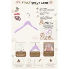NYN Ahşap KSÇ 3-7 Yaş 30cm Çocuk Askısı Lila Renk 32 Adet