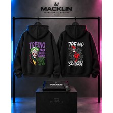 Macklin Sevgili - Arkadaş Çift Kombini Joker And Harley Sırt Baskılı Özel Tasarım Kapüşonlu Sweatshirt 2li Takım