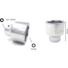 Ceta Form 55 mm 3/4” 6 Köşe Lokma Anahtar C32-H55