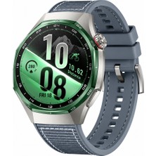 Sneezy Huawei Watch Gt7 Pro 46MM Ile Uyumlu Metal Tokalı Dikiş Desenli Dokuma Silikon Kordon
