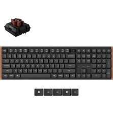 Keychron K5 Ultra 8k Süt Pom Brown Switch 2.4 Ghz 370 Saate Kadar Pil Ömrlü Kablosuz Özel Mekanik Türkçe Klavye (K5U-H3P-TR)