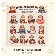 Tişört Kodu Sevimli Su Samurları Vinil Sticker Seti – 2 Sayfa 27’li