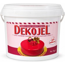Ovalette Pasta Süsleme ve Kaplama Için Frambuaz Aromalı Bitkisel Dekoratif Soğuk Jel 7 kg