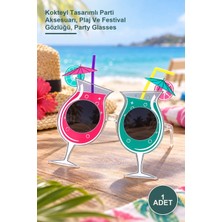 Yenilig 1 Adet Hawaii Yaz Partisi Gözlüğü – Kokteyl Tasarımlı Parti Aksesuarı, Plaj ve Festival Gözlüğü, Party Glasses