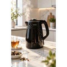 Evona Noctera Premium 2 Litre Siyah Su Isıtıcısı Paslanmaz Çelik İç Gövde ile Hızlı Isıtma Özelliği