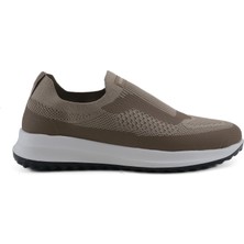 King Paolo Sneaker Tekstil Yürüyüş Erkek Ayakkab Bağcıksız KP1358 Vizon