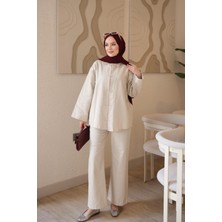İmaj Butik Taş Biye Düğmeli Ceket Pantolonlu Gabardin Takım