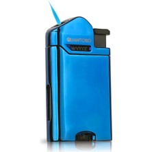 Quantoro 04-4 Single  jet alevli metal Puro Çakmağı / Ice Blue