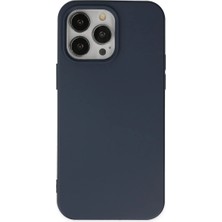 Apple iPhone 15 Pro Kılıf Nano Içi Kadife Silikon - Lacivert