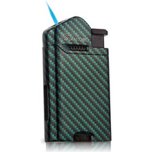 Quantoro 04-4 Single  jet alevli metal Puro Çakmağı / Green Carbon
