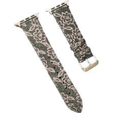 Apple Watch 38MM Creeper Desenli Kordon - Kahverengi