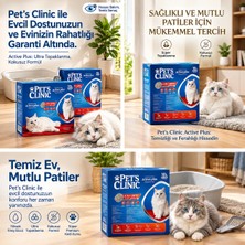Pet's Clinic Aktif Karbonlu Tozsuz Kutulu Bentonit Kedi Kumu 10 Lt