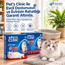 Pet's Clinic Aktif Karbonlu Tozsuz Kutulu Bentonit Kedi Kumu 2X10 Lt