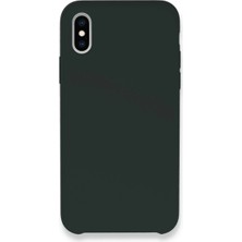Apple iPhone Xs Max Kılıf Lansman Legant Silikon - Koyu Yeşil