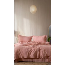 Cloudy Mood Müslin Nevresim TAKIMI,%100 Doğal Pamuk, Oeko-Tex Sertifikalı, Çift Taraflı, Tek/çift Kişilik, Terletmeyen (Pudra, Çift Kişilik)