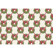 Hester & Cook Holiday Wreath Lattice Kağıt Amerikan Servis