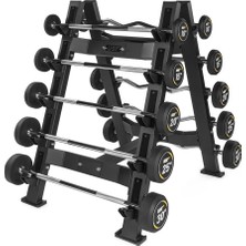 BR27S Çift Taraflı Barbell Rafı-10 Lu Düz-Z Barbell Seti