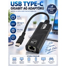 USB 3.0 Type-C To Gıgabıt Ethernet RJ45 Dönüştürücü