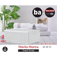 Bahometr Havlu Hurcu Düzenleyici Tutma Kulplu Organizer Saklama Hurç  No3- BA034-( 2 Adet )