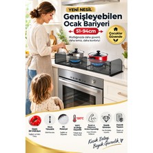 Safety Pro - Yeni Nesil Genişleyebilir Ocak Bariyeri 51-94CM - Esnek ve Güçlü - Siyah