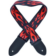 Sh Ticaret Rjgaf Gitar Askısı Fire (88-146 Cm) Guitar Strap With Ends For Acoustic Electric Classical