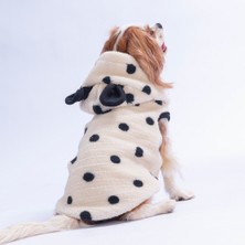 Pawstar Beyaz Tahoe Plush Yelek Peluş Kulaklı Kedi Köpek Yeleği Kedi Köpek Elbisesi Kedi Köpek Kıyafeti