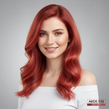 Akos Çilek Kızılı Saç Boyası 7.52 4 Adet + 4 Adet Oksidan