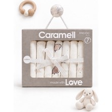 Caramell Mini Nature Desenli Ağız Silme Mendili 7'li