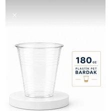 Özkan Ambalaj Temizlik 200 Adet 180 cc Plastik Pet Bardak Su Bardağı Sebil Otomat Bardağı