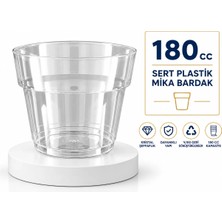 Özkan Ambalaj Temizlik 100 Adet 180 cc Sert Plastik Mika Kristal Bardak