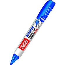 Cassa 9916 Mavi Kesik Uç Permanent Koli Kalemi - 6'lı Set