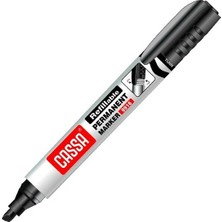 Cassa 9916 Siyah Kesik Uç Permanent Koli Kalemi - 1 Adet