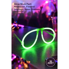 Yenilig 36 Adet Neon Glow Fosforlu Gözlük – Glow Stick Parti Aksesuarı, Festival Gözlüğü, Neon Glasses