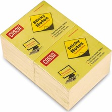 Cassa Jt-03 76 x 76 mm Sarı Yapışkanlı Not Kağıdı - 3'lü Blok Set (300 Yaprak)