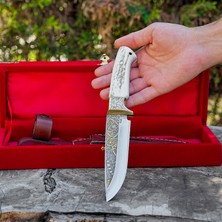 Köse Mehmet El Işçiliği Özel Zaman Döngüsü Gravür Işlemeli Bıçak - N690 Çelik