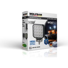 Wolfram Wolf Serisi 32416 Çalışma Lambası Kare Large 5440 Lümen Flood - Wolfram 32416